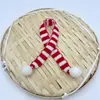 Bufanda y Gorro Mini de Navidad Tejidos Bufanda Roja y Blanca Decoración Colgante para Muñeca DIY En Stock