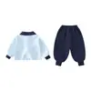 Conjunto Elegante y Dulce de Otoño para Niñas 2026 Nuevo Conjunto de Dos Piezas de Policía Conejo para Niñas, Ropa de Primavera y Otoño para Niños