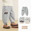 Calça de Fleece Forrada Kaka Panda para Meninos Calça de Moletom Quente Roupas de Inverno para Bebês Calças Longas de Inverno para Meninas Calças de Bebê e Crianças