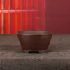 ZSS25 Zhang Zhicheng Boutique Semihandmade Arena Púrpura Vintage Redondo Simple Bonsái Transpirable Absorbente de Agua Cultivo de Flores Tono