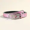Cinturón de Hebilla a Presión con Letra D de Pedrería Estilo Ins para Mujer Decoración de Cinturón Plateada Moda Europea y Americana Diseño Personalizado de Lentejuelas Todo Fósforo