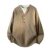Suéter de punto de dos piezas falso para hombre, cuello en V, cuello redondo, cuello Henley, estilo old money, business casual, otoño e invierno, moderno, venta al por mayor de fábrica transfronteriza