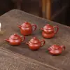 Tetera para Mascotas de Arcilla Púrpura Yixing, Tetera Pequeña para Jugar, Jarra de Piedra Estilo Antiguo, Tetera Imitación Calabaza, Juego de Té, Accesorios para Ceremonia del Té