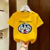 Camiseta de Manga Curta para Meninos Algodão Puro Estampa de Desenho Padrão 2026 Novo Estilo Bonito Top de Verão para Crianças Camiseta Estilo Verão