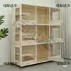 Gaiola para Gatos Gaiola de Criação Três Andares Pet Shop Gaiola para Gatos de Madeira Maciça Espaço Livre Casa Interior Armário para Gatos de Dois Andares Gatil