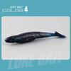 Isca macia competitiva Big T-Tail, minhoca macia, isca Luya, robalo preto, anzol de chumbo para peixe mandarim, isca macia para pesca marítima Luya Black Pit