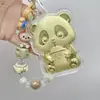 Pingente de Ouro Puro 999 Contendo Pingente de Chaveiro Ursinho Feliz de Chá com Leite Dourado como Presente para Sua Namorada