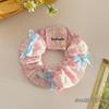 Dulce Liga para el Cabello Scrunchie para Mujeres, Satén de Alta Gama Estilo Coreano Versátil Cuerda para el Cabello, Suave Encaje Lunares Accesorio para el Cabello, Pañuelo Cuadrado para la Cabeza