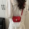 Moda Retro Hebilla de Cierre 2026 Gran Capacidad Nuevo Color Sólido Textura Simple Casual Bolso Cruzado para Hombro Axila para Mujer