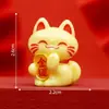 Paisaje en Miniatura Creativo Figura Linda de Gato de la Fortuna y la Suerte Accesorio de Decoración DIY para Coche y Escritorio