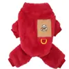 Nueva ropa de otoño e invierno para mascotas, gatos y perros, protector de barriga cálido de forro polar Ártico con hebilla para correa, abrigo de forro polar de cuatro patas con estampado de oso, 26 diseños