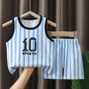 Chaleco de algodón para niños, traje de verano para niños y niñas, pantalones cortos, ropa de verano, ropa de bebé, ropa infantil al por mayor, 2024