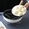 Estante para ollas de acero inoxidable extraespesor, estante de cocina multifuncional, rejilla para vaporera universal, base versátil, estante para ollas resistente al calor y antiquemaduras