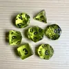 Juego de Dados Poliedros D&D con Patrón de Mármol, Color Mixto Transparente D4D6D8D10D12D20 Caras, Coc, Juego de Mesa, Juego de Siete Piezas