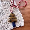 Cadena colgante de ropa para niña Mori de principios de otoño, con colgante de fruta de algodón acolchado con animales para niña, cadena de lana para bebé