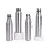 Venta directa de fábrica de botellas de agua de una sola capa de acero inoxidable con asas, adecuadas para actividades al aire libre y con un diseño en forma de bala