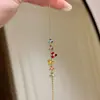 Joia de alta qualidade com design único, pulseira de flor com pedras preciosas coloridas, edição especial, requintada e versátil, acessório de mão que não desbota para mulheres