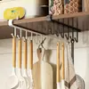 Estante de Almacenamiento de Cocina, Gancho Sin Marcas Sin Perforaciones, Fila de Estante Colgante para Puerta de Gabinete, Estante con Ganchos, Estante Colgante de Almacenamiento y Organización