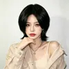 Peluca cola de lobo pelo corto mujer rojo neto mullet hombres y mujeres pueden usar peluca cabeza de samurái tocado hombres fabricantes mayoreo
