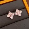 Pulsera de Flor de Circonia Chapada en Oro Real de 18 Quilates Estilo Coreano de Alta Gama Estilo Ins Conjunto de Joyería Versátil de Lujo Ligero para Mujeres