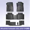 Adecuado para Mitsubishi Outlander Phev 2021-2024 Conducción a la Derecha Alfombrillas de Piso para Coche 3D para Todo el Tiempo de Tpe