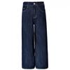 Jeans holgados de pierna ancha de estilo retro americano nuevo de primavera y verano 2025 para mujer, pantalones casuales drapeados de cintura alta hasta el suelo