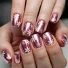 Arte de Unhas Curtas de Natal Padrão de Floco de Neve Nail Art Moda Europeia e Americana Nail Art Removível 24 Peças Nail Art