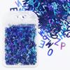 Lantejoulas Alfabeto Inglês a Laser 26 Letras Mistas Glitter Lantejoulas Nail Art Decoração Material de Preenchimento Pacote