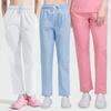 Pantalones de Enfermera de 13 Colores Cintura Elástica Cordón Pantalones de Doctor Dental Oral Uniforme de Enfermera Talla Grande Pantalones de Trabajo de Laboratorio