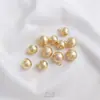 Paquete de Oro de 14K Color Dorado Real Conserva el Color Cuentas Colgantes Cepilladas Bola Colgante Hecha a Mano Cuenta Redonda Colgante Pulsera Pendientes DIY Accesorios de Joyería