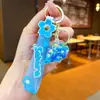 Lindo Llavero Transparente Estilo Ins Flor Femenina Colgante de Cristal Llavero de Helado Accesorios de Joyería Flotantes