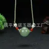 Lámpara Colgante de Aventurina Natural Verde Claro Mariposa Calabaza Cisne Kou de Paz Cadena para Clavícula Collar Colgante