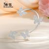 Hebilla para oreja con forma de mariposa en plata de ley s925 con diamante, diseño de mujer con personalidad exagerada, clip de oreja de un solo lado sin orificios, decoración ligera y de lujo.