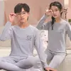 Pijama para Niños Adolescente Conjunto de Ropa Interior Cálida Niños Medianos y Grandes Estudiantes de Primaria Ropa de Otoño Pantalones de Otoño Capa Base para Niñas Camiseta de Algodón y Lana
