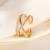 Anillo de Lujo Ligero de Moda Coreana Tendencia en Tiktok con Microincrustaciones de Diamante y Madreperla para Mujer con Acabado de Alta Gama Que No Se Desvanece