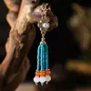 Nueva Horquilla Colgante Pequeña Estilo Chino, Adorno de Pasador Oscilante, Brocado Song, Producto Semi-Terminado con Colgante Pequeño Intercambiable y Desmontable