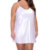 Exportación Europea y Americana Melocotón Sexy Youren Mujer Gorda S-5XL Tallas Grandes Seda Artificial Transparente Sexy Tirantes Tirantes Camisón Sexy