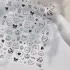 Livro Vermelho Pequeno Samoyed Sorrindo Desenho de Linha Filhote Gato Fofo Adesivos de Arte para Unhas em Estoque Case de Celular com Câmera Leve Adesivos