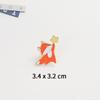 Broche de Conejo Recogiendo Estrellas para Hombre y Mujer Lindo Insignia de Gato Japonés Zorro Decoración Accesorios de Ropa Accesorios de Mochila Moderno