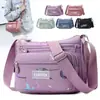 Bolso Cruzado Casual, Bolso Multicapa, Bolso Grande de Tela Oxford para Madre, Mochila para Personas de Mediana Edad, Bolso Cruzado de Lona para Teléfono Móvil