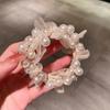 2024 Nueva Diadema de Perlas Temperamento Alta Elasticidad Suave Diadema Pulsera Doble Propósito Parte Trasera de la Cabeza Cola de Caballo Niña