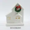 Decoraciones Navideñas de Cerámica para el Hogar Europeas y Americanas Manualidades Navideñas Muebles Creativos Luces LED Decoraciones de Casas Recortadas