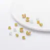 Pulsera con Espaciador de Flor de Copo de Nieve de Seis Pétalos y Perla de Cintura Delgada, Flor Hueca de Pétalo de Color Conservado, Chapado en Oro de 18 Quilates, Accesorios para Manualidades DIY