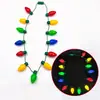 Collar de Bombilla Navideña Colorida Más Vendido Transfronterizo 7 9 13 LED Collar Luminoso Suministros para Fiesta Decoración Navideña