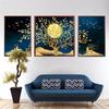 Apartamento Individual Sala de Estar Quarto Sofá Fundo Decoração de Parede Mural Animal e Planta Tríptico Frameless Adesivo de parede impermeável