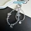 Lujo Ligero de Gama Alta Colgante de Estrella de Mar Transparente Cadena para Teléfono Llavero Colgante para Bolso Accesorio Exquisito