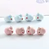 Cuentas Cerámicas de Conejo Lindo Cuentas para Manualidades Cuerda Roja Estilo Chino Pulsera Tejida Colgante Pequeño Joyería Pequeña de Yiwu