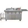 Carrito Multifuncional Comercial para Snacks, Carrito de Hotcakes Portátil, Carrito de Puesto Móvil, Parrilla Teppanyaki Frita, Carrito de Barbacoa para Mercado Nocturno