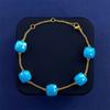 Transfronterizo Nuevo Estilo Japonés Pequeño Fresco Cuadrado Cristal Gema Estilo Cinco Flores Pulsera Pulsera Simple Nicho Diseño Original