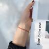 Benmingnian Nuevo Pulsera de Acero de Titanio con Cuerda Roja Chapada en Oro de 18 Quilates para Mujer Estilo Coreano Personalidad Simple Moderna Estilo Mori Joyería para Estudiantes